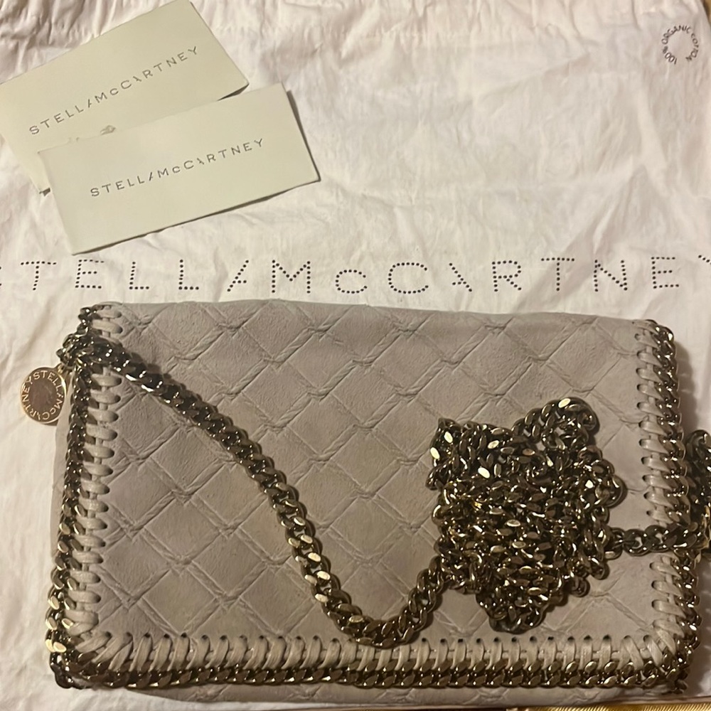 Rare! Stella McCartney Falabella taupe gold suede crossbody!